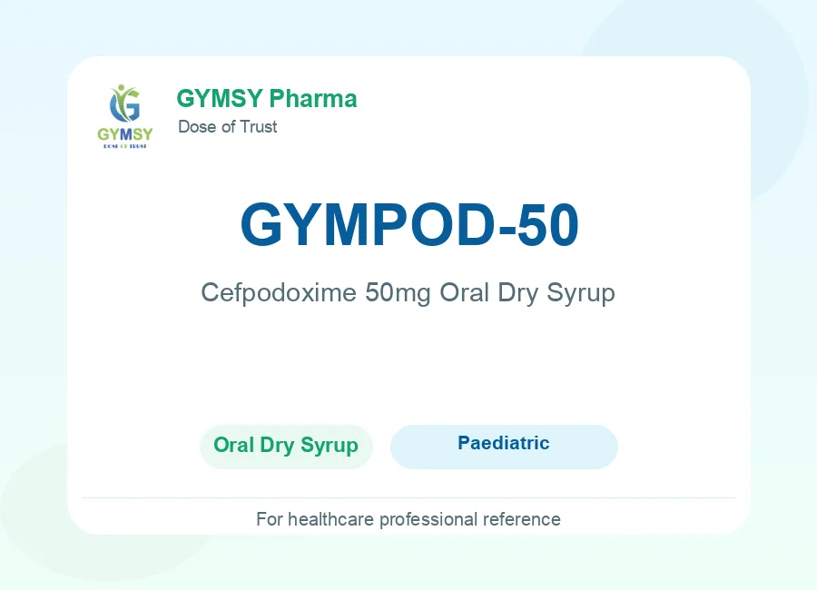 GYMPOD-50 Cefpodoxime 50mg Oral Dry Syrup by GYMSY Pharma